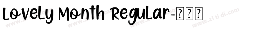Lovely Month Regular字体转换